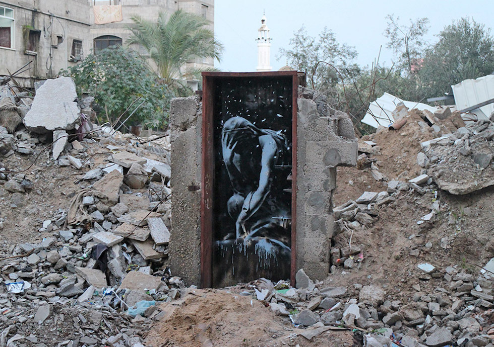 Le nuove opere di Banksy a Gaza