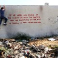 Nuove opere dello street artist inglese Banksy a Gaza