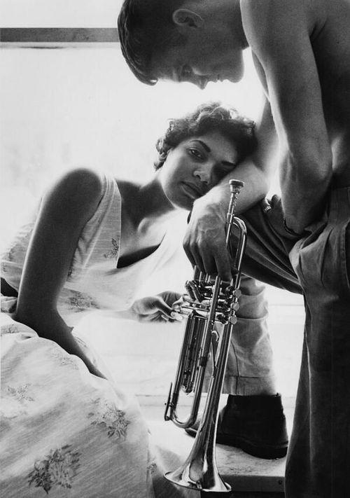 Chet Baker e la moglie Halima