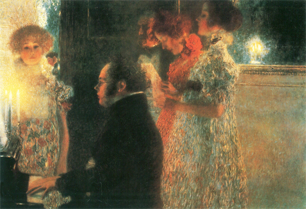Gustav Klimt - Schubert at the Piano, 1899