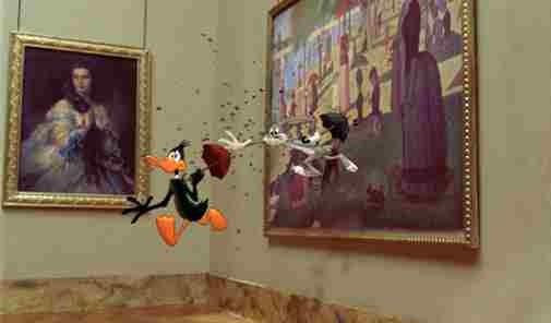 Looney Tunes Funny Paintings Scene