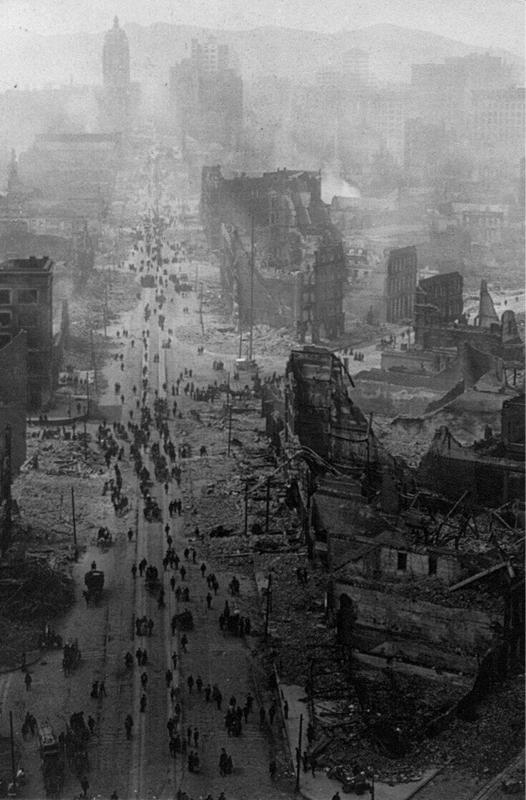 Market Street, San Francisco dopo il terremoto del 1906