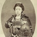 Fotografia di un guerriero samurai. [C. 1800 fine]