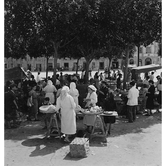 Suschitzky - Cagliari, mercato in piazza Garibaldi, 1948