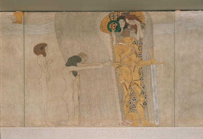 Gustav Klimt - Fregio di Beethoven - L’anelito alla felicità