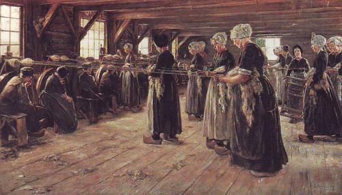 Max Liebermann - The Flax Workers