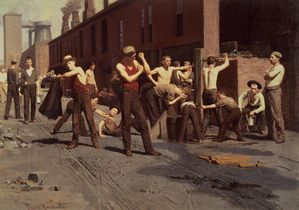 Thomas Pollock Anschutz - Iron Workers at Noontime (1882)
