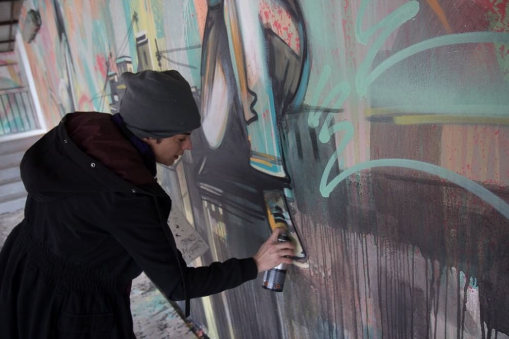 Nuovo murale dell'artista italiana Alice Pasquini (aka AliCè) al Centro Minori stranieri non accompagnati (Roma)