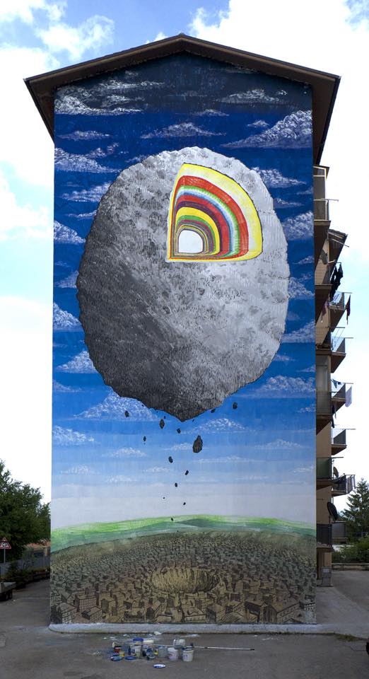 Nuova opera dell'artista italiano Blu a Campobasso