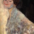 Gustav Klimt – Portrait of a Lady in white (unfinished) (1917)