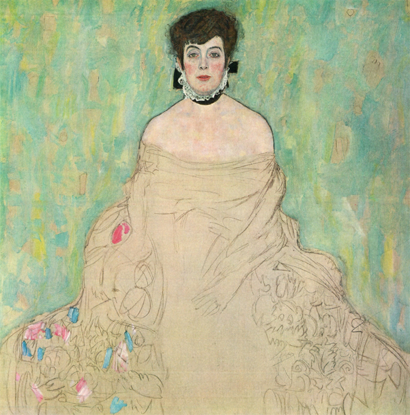 Gustav Klimt - Portrait of Amalie Zuckerkandl (unfinished) (1917)