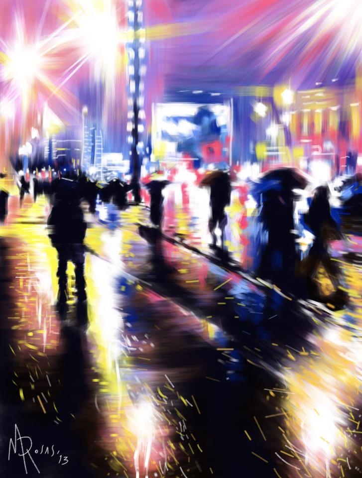 Marcello Rosas - La voce della luce (Pittura digitale su Ipad)