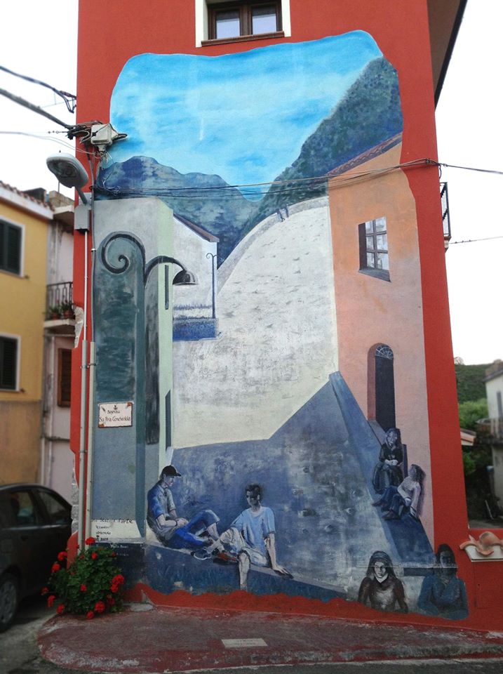 Marcello Rosas - Murales eseguito a Triei insieme a Claudia Piras, Slvia Lilliu e Alessandro Virdis