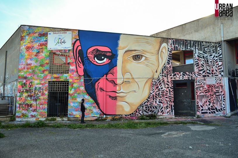 Opera degli artisti romani Mr. Klevra e Omino71 al Centro di Formazione Professionale “Pier Paolo Pasolini” di Ostia (Roma)