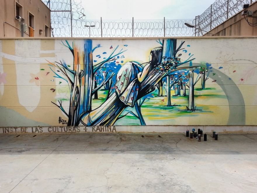 Nuovi lavori dell'artista italiana Alice Pasquini (aka AliCè) a Melilla