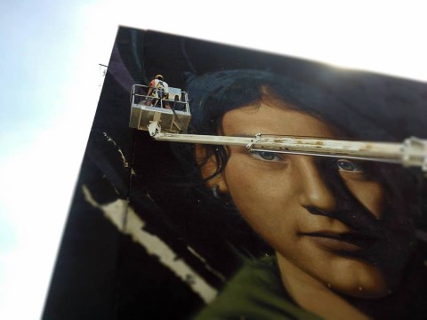 Jorit Agoch, Ael, Tutt’egual song’e criature, 2015 – Napoli – © Inward