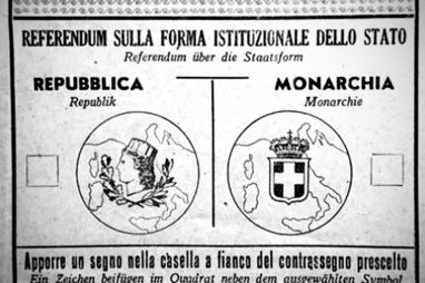 Scheda elettorale referendum giugno 1946