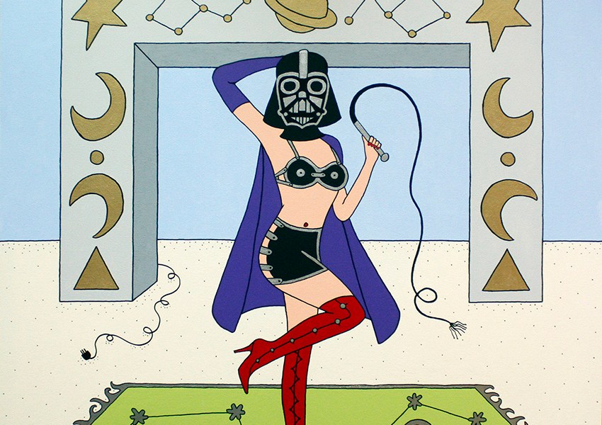 Giampaolo Atzeni - Dart Woman Fener 2013, acrilico su tela 100 x 100