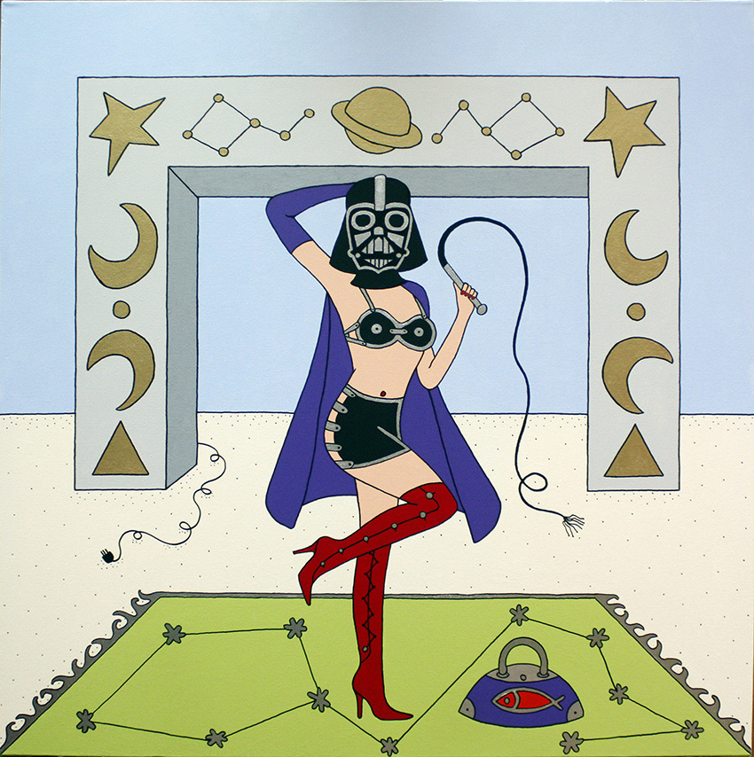 Giampaolo Atzeni - Dart Woman Fener 2013, acrilico su tela 100 x 100