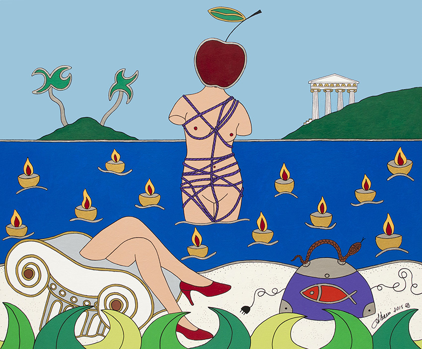 Giampaolo Atzeni - Eva restaurata 2015 100x100