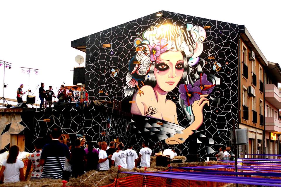 Il nuovo murale di Giorgio Casu a San Gavino Monreale