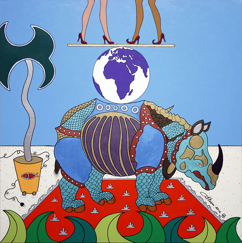 Giampaolo Atzeni - Il Rinoceronte 2014 100x100