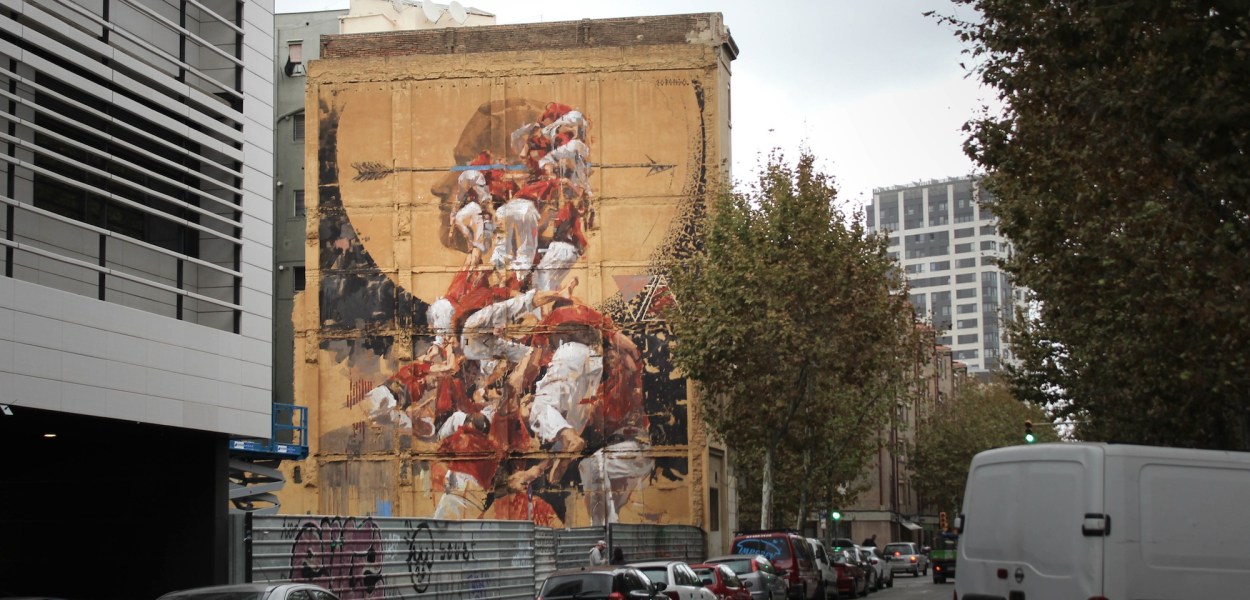 Borondo @ Barcellona per “Fer Lenya” Openwalls Conference 2015