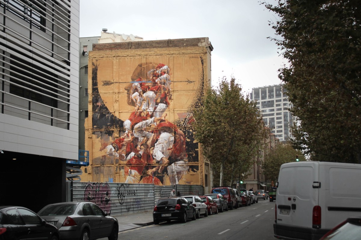 Borondo @ Barcellona per “Fer Lenya” Openwalls Conference 2015