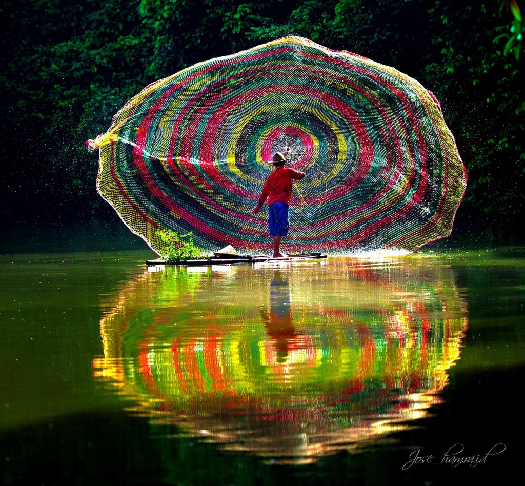 Rainbow Fishing Net by Jose Hamra