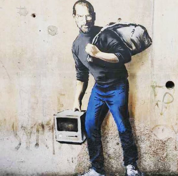 Banksy - Steve Jobs @ Calais (Francia)