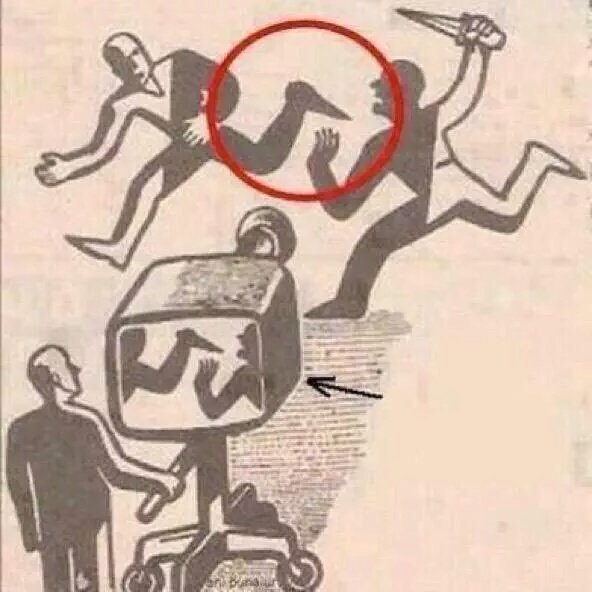 Don't let media define the way you see things - Tweet by Banksy