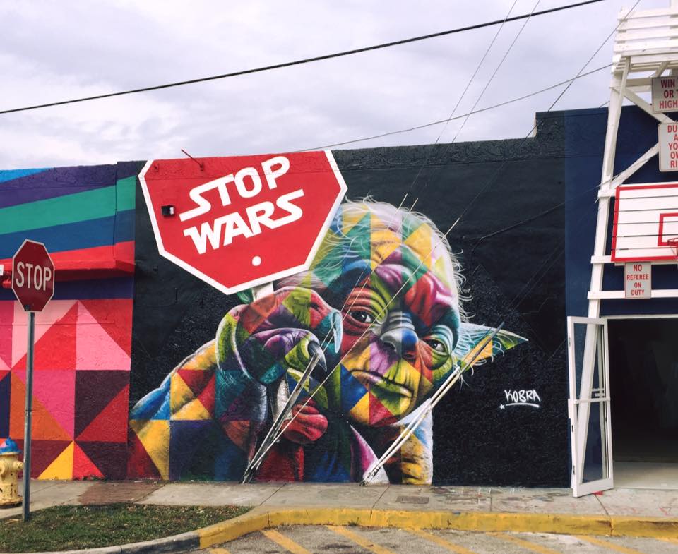 “Stop Wars” di Kobra – Wynwood, Miami per Art Basel 2015