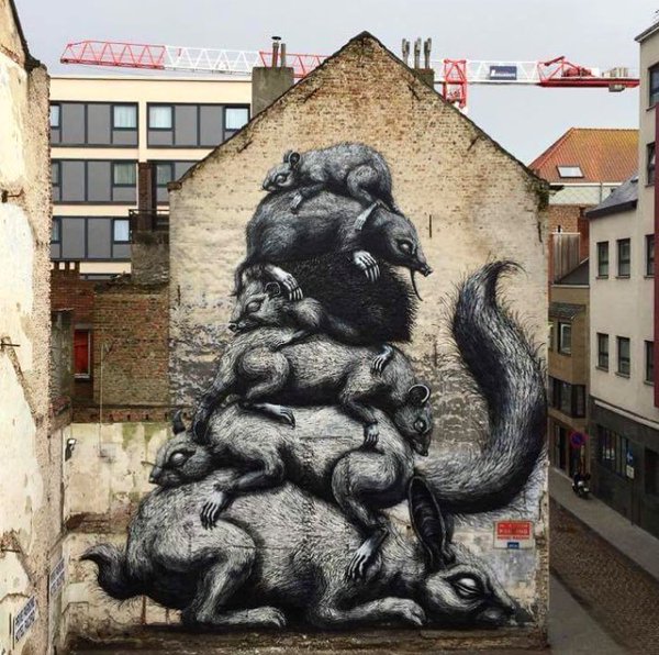 ROA @Ostenda, Belgio