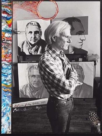 Andy alla Factory, 1979, by Peter Beard