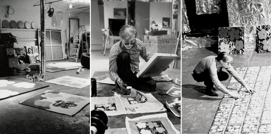 Andy Warhol con 'Flowers' alla Factory