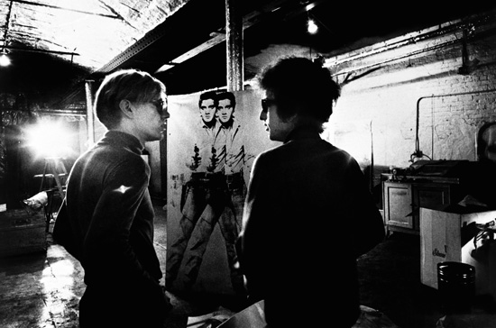 Andy Warhol e Bob Dylan alla Factory