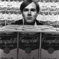 DUANE MICHALS – Warhol with 200 Campbell’s Soup Cans and Campbell’s Soup Box, c.1962