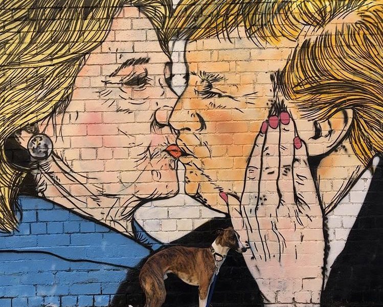 Clinton kissing Trump by Lushsux