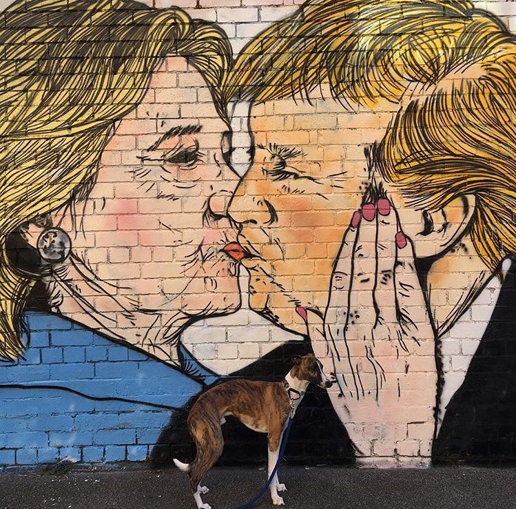 Clinton kissing Trump by Lushsux
