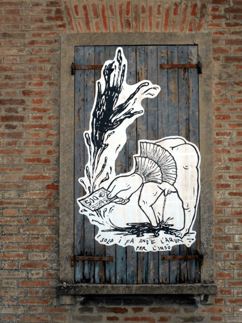 Guerrilla Spam - PROVERBI EMILIANI - I soldi fanno andare l'acqua all'insù