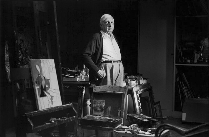 Giorgio De Chirico, Roma, 1968. Fotografia di Ugo Mulas