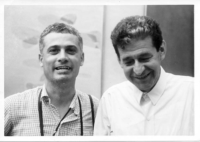 Giulio Turcato con Ugo Mulas alla Biennale di Venezia