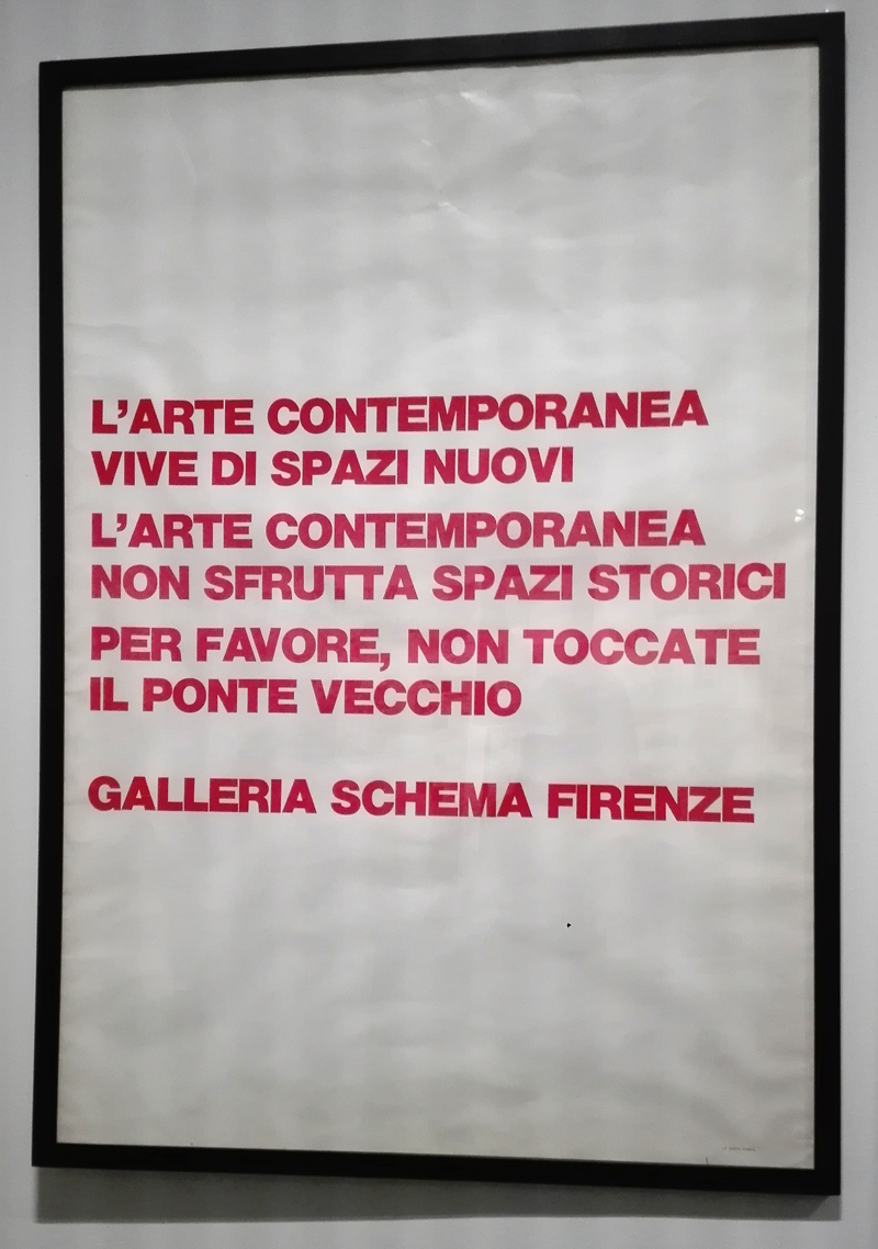 Museo Novecento Firenze - "Per favore, non toccate il Ponte Vecchio" (1974) di G.Chiari e A.Moretti