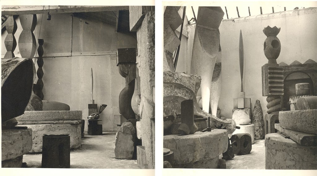 A sinistra: Brancusi, vue d'atelier, 1955; A destra: Atelier Brancusi, 11 Impasse Ronsin 15e, 1955. Immagini © Successione Brancusi - Tutti i diritti riservati ADAGP, Paris / Artist Rights Society (ARS), New York. Foto per gentile concessione di Paul Kasmin Galleria A sinistra: Brancusi, vue d'atelier, 1955; A destra: Atelier Brancusi, 11 Impasse Ronsin 15e, 1955. Immagini © Successione Brancusi - Tutti i diritti riservati ADAGP, Paris / Artist Rights Society (ARS), New York. Foto per gentile concessione di Paul Kasmin Galleria