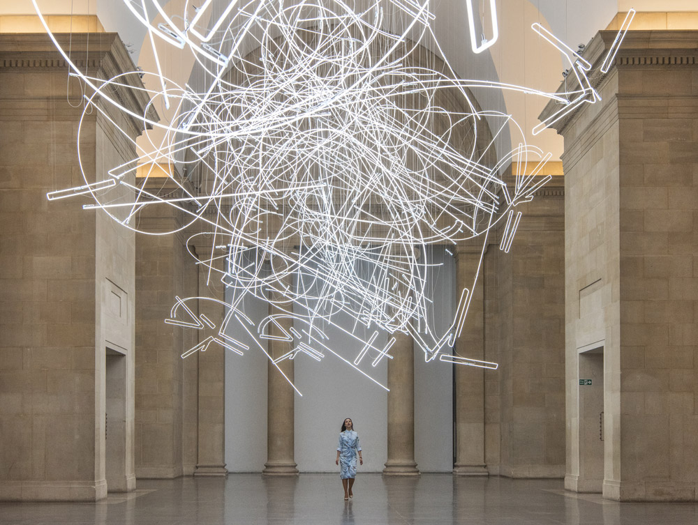 "Forms in Space… by Light (in Time)" by Cerith Wyn Evans
