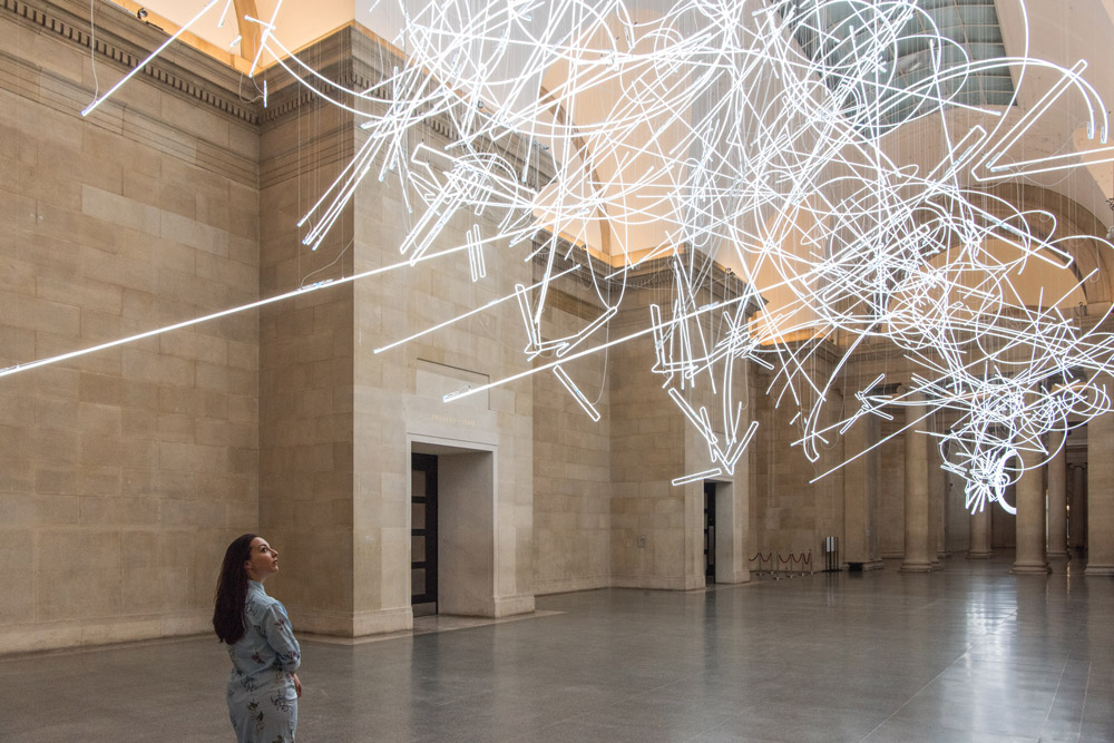 "Forms in Space… by Light (in Time)" by Cerith Wyn Evans