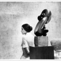 Silvana Mangano con le sculture di Constantin Brâncuşi al MoMA di New York, 1956