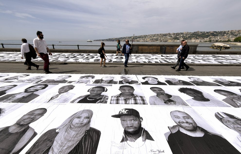 "Inside Out" by JR in Naples, Italy