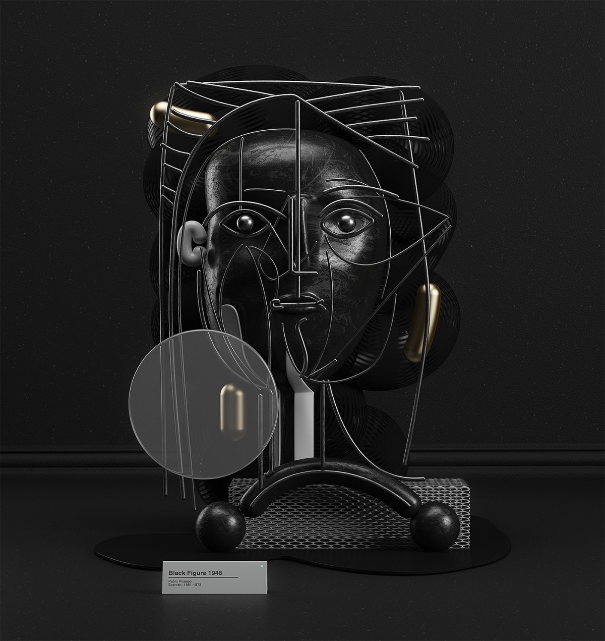 Black figure (2017) by Omar Aqil