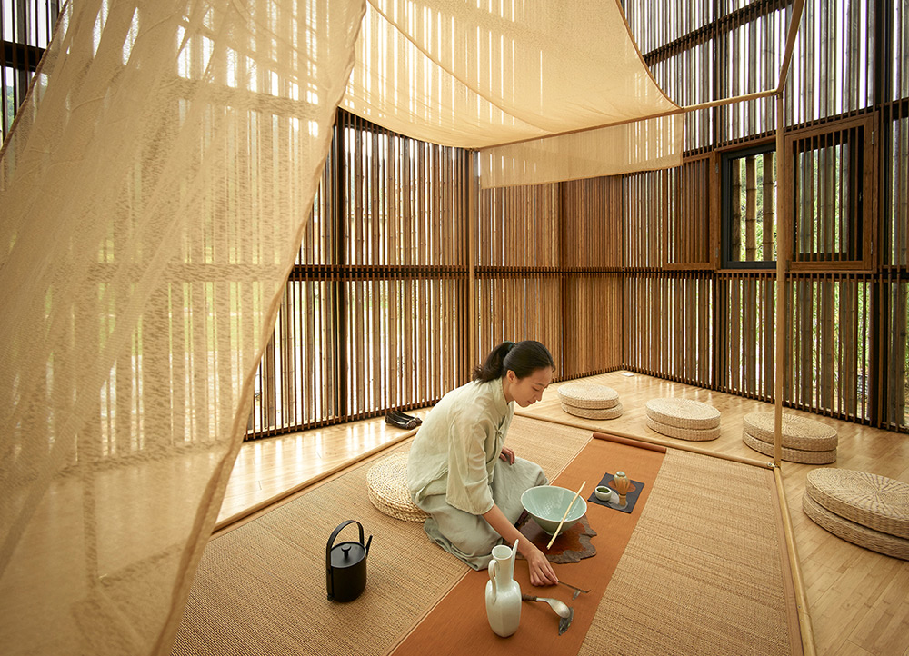 Bamboo product research and design center (interior) by Li Xiaodong.
